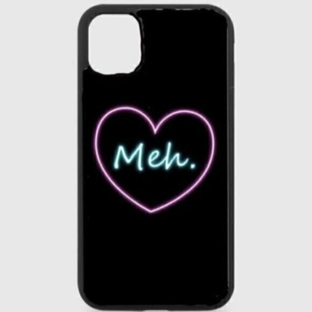 BLACK Neon Meh Phone Case